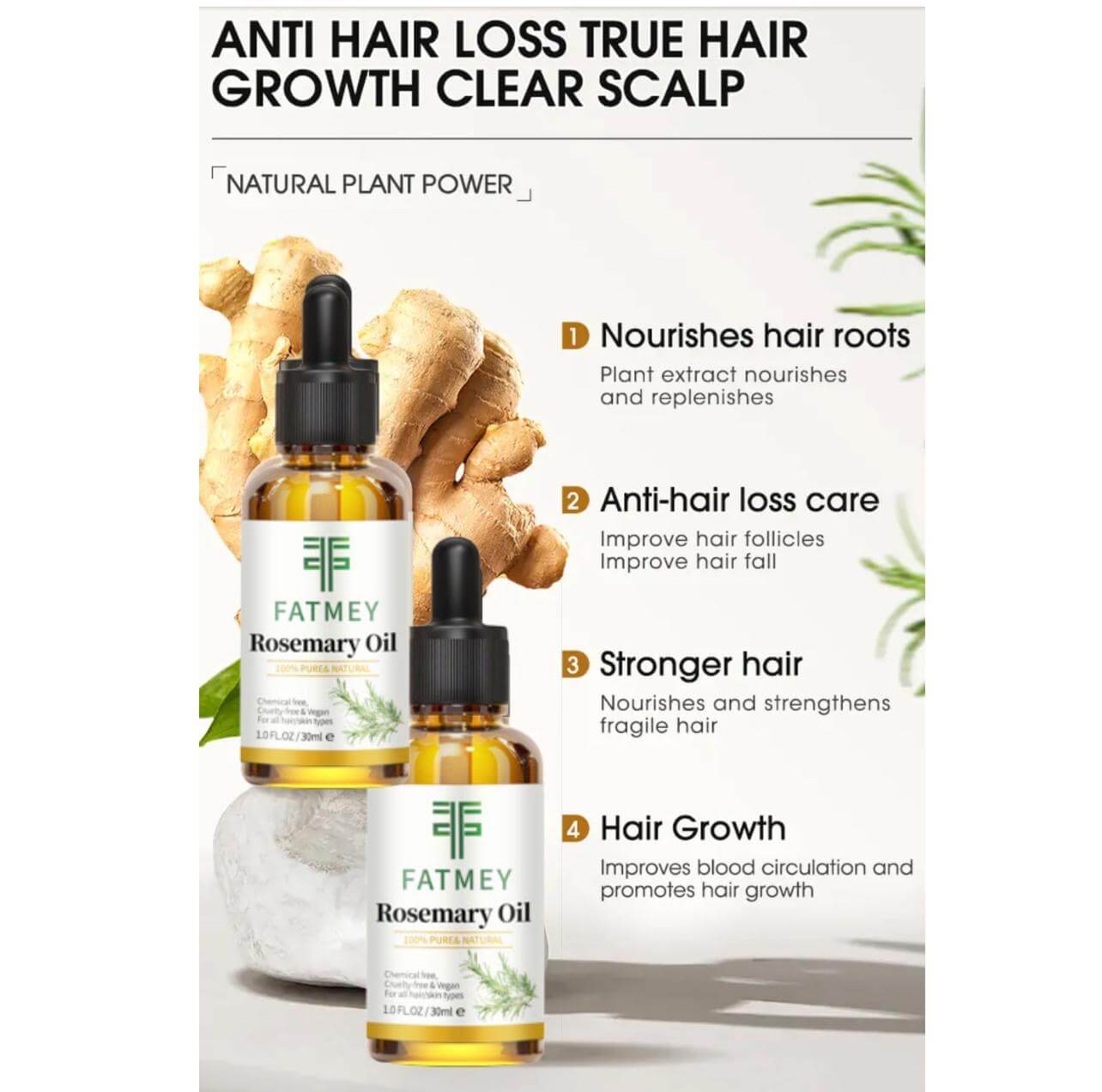 Natural Rosemary Oil | Anti-Hair Loss