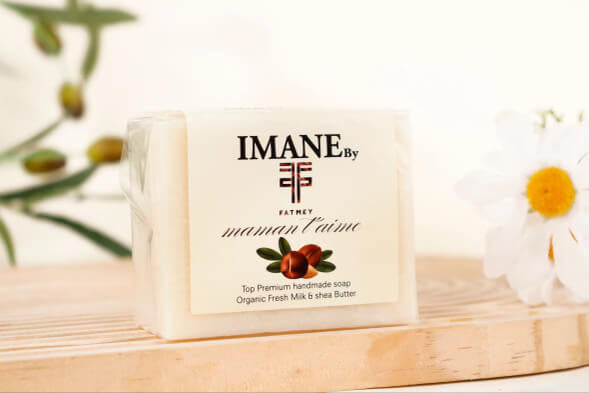 Savon Artisanal Imane– Lait Frais Bio & Beurre de Karité - Hydratation Premium