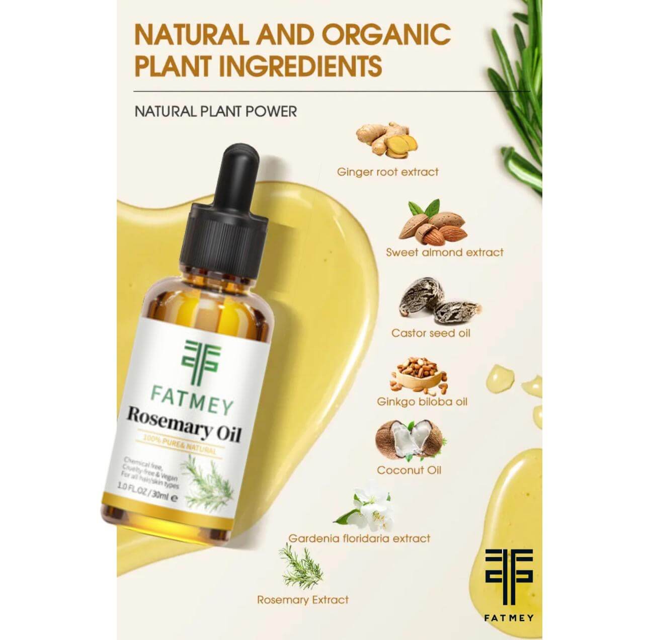 Natural Rosemary Oil | Anti-Hair Loss