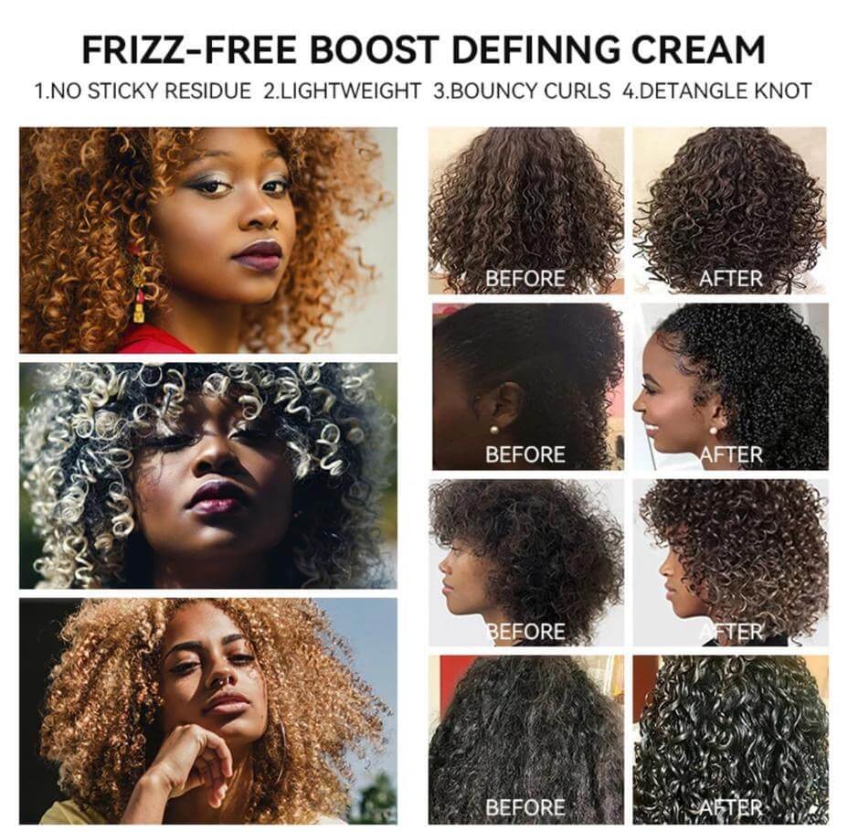 Crème Pour Boucles Définies et Sans Frisotis