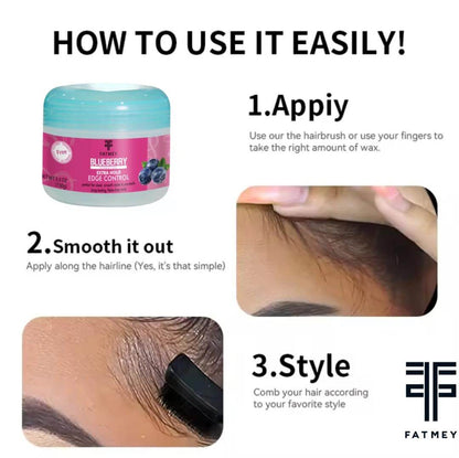 Edge Control Blueberry - 24H Extra Strong Hold Styling Gel