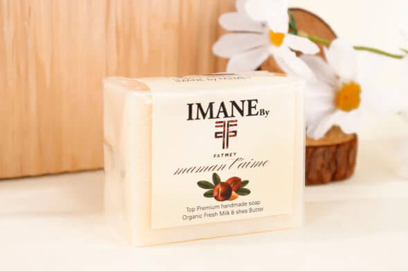 Savon Artisanal Imane– Lait Frais Bio & Beurre de Karité - Hydratation Premium